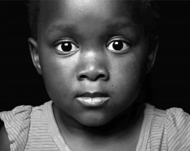 Black And White Black Kid Painting By Numberss.png