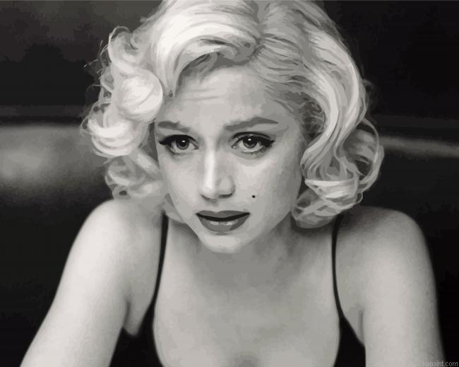 Black And White Blonde Painting By Numberss.png