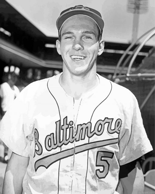 Black And White Brooks Robinson Painting By Numberss.png