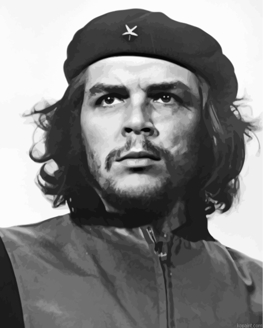Black And White Che Guevara Painting By Numberss.png