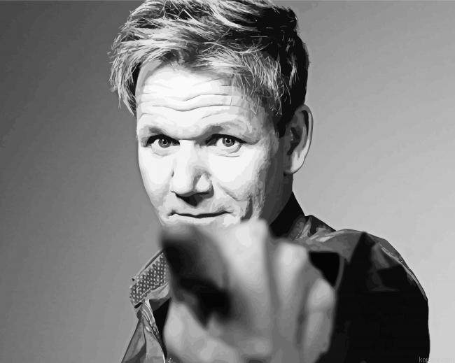 Black And White Chef Ramsay Painting By Numberss.png