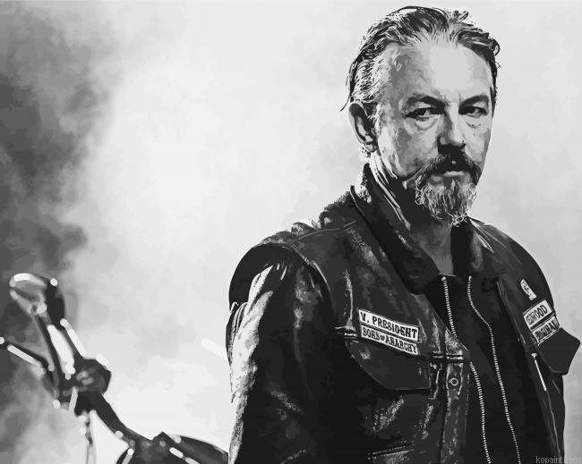Black And White Chibs From Soa Painting By Numberss.png