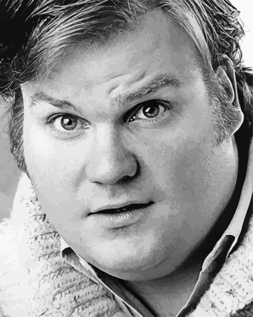Black And White Chris Farley Painting By Numberss.png
