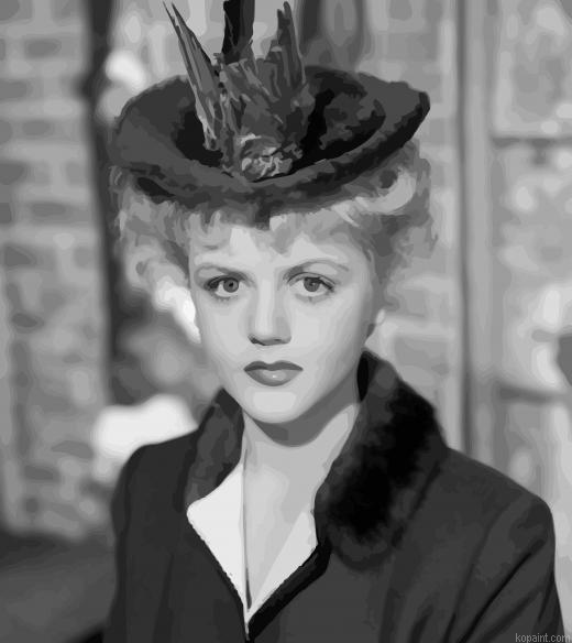 Black And White Classy Angela Lansbury Paint By Numbers