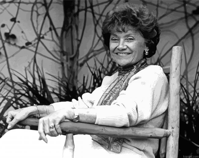 Black And White Estelle Getty Painting By Numberss.png