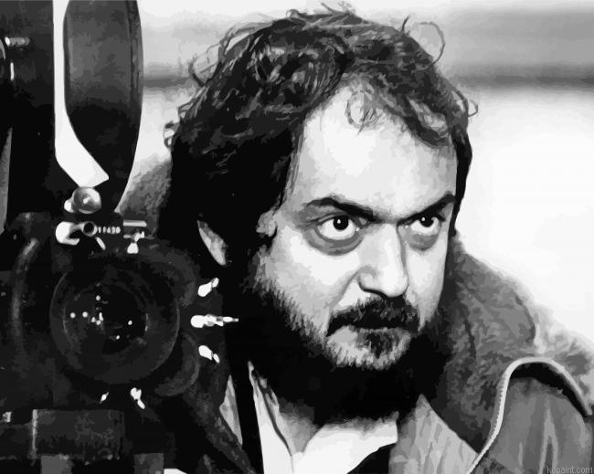 Black And White Film Director Stanley Kubrick Painting By Numberss.png