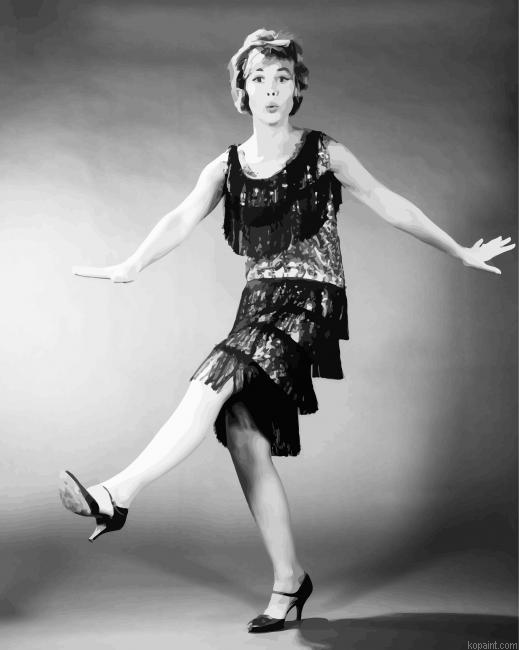 Black And White Flapper Girl Painting By Numberss.png