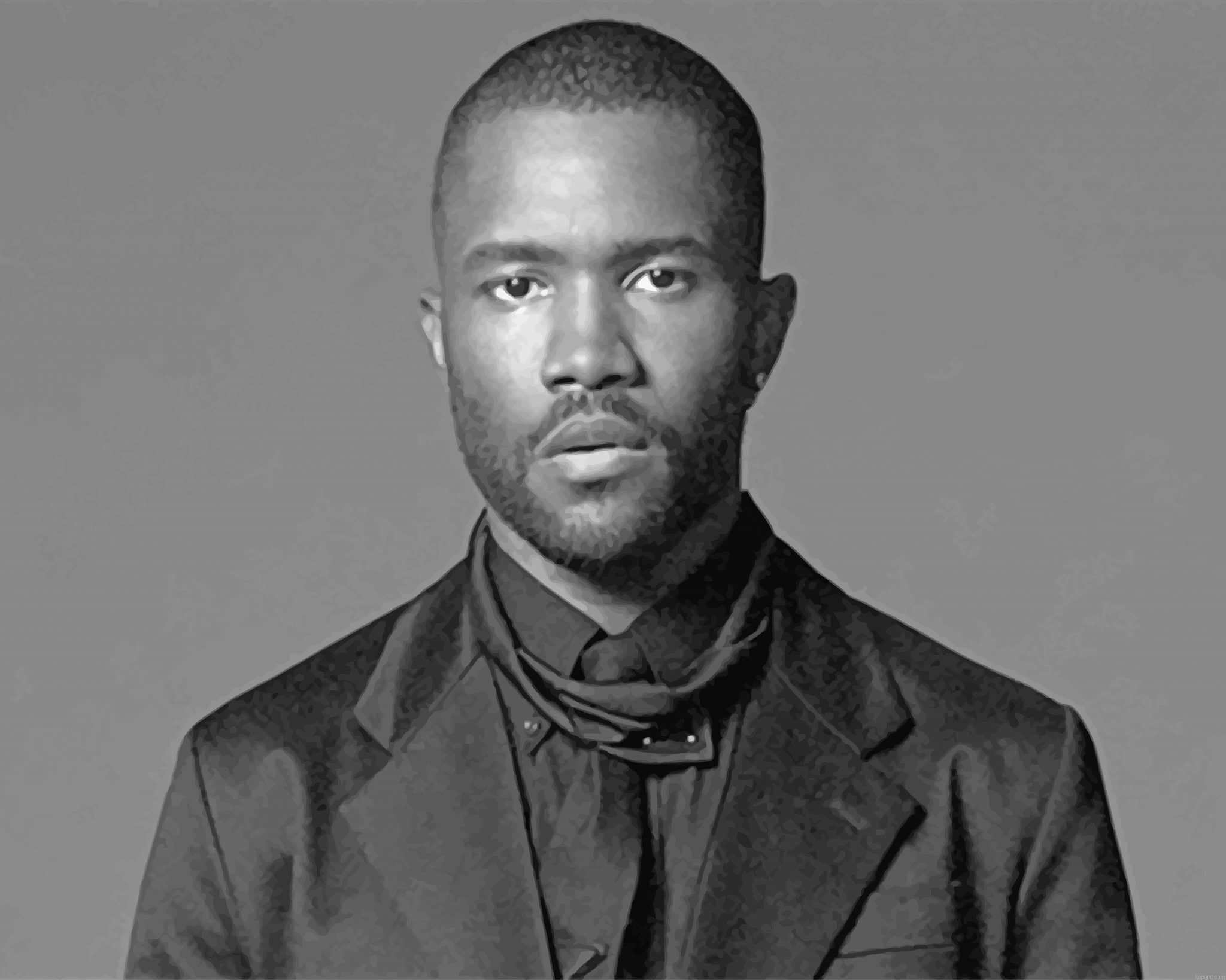 Black And White Frank Ocean New Painting By Numberss.png
