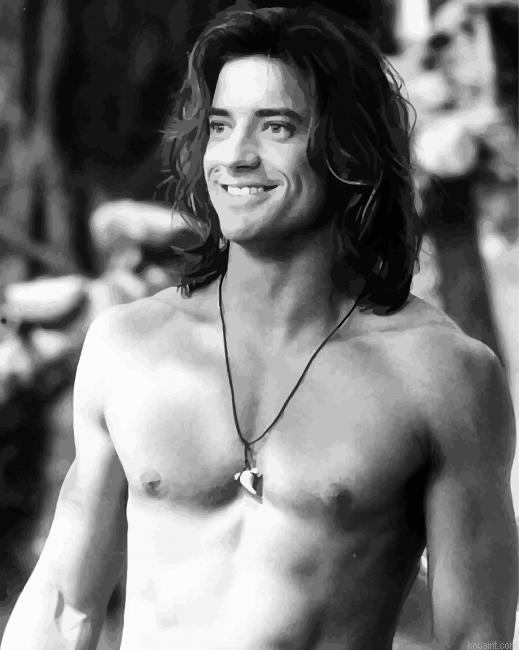 Black And White George Of The Jungle Painting By Numberss.png