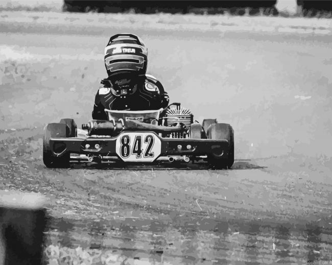 Black And White Go Kart Painting By Numberss.png