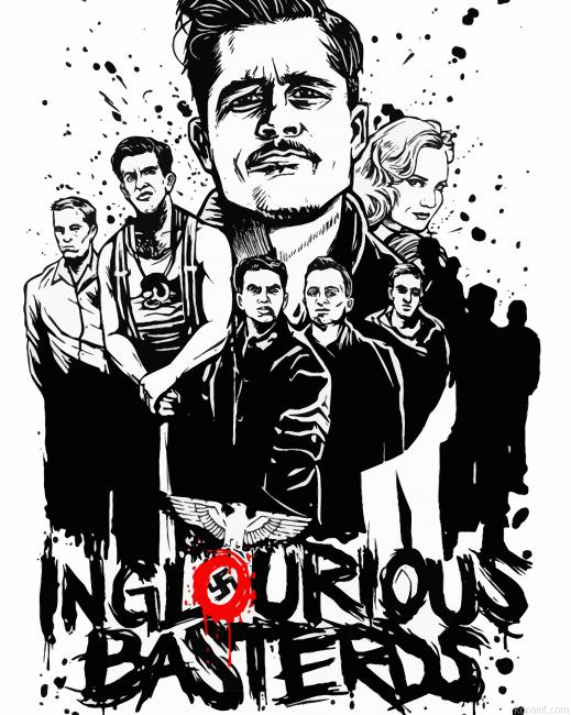 Black And White Inglourious Basterds Painting By Numberss.png
