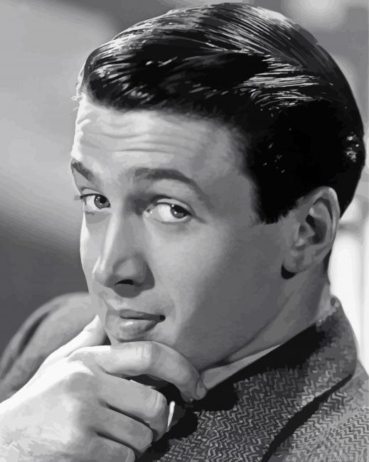Black And White James Stewart Actor Painting By Numberss.png