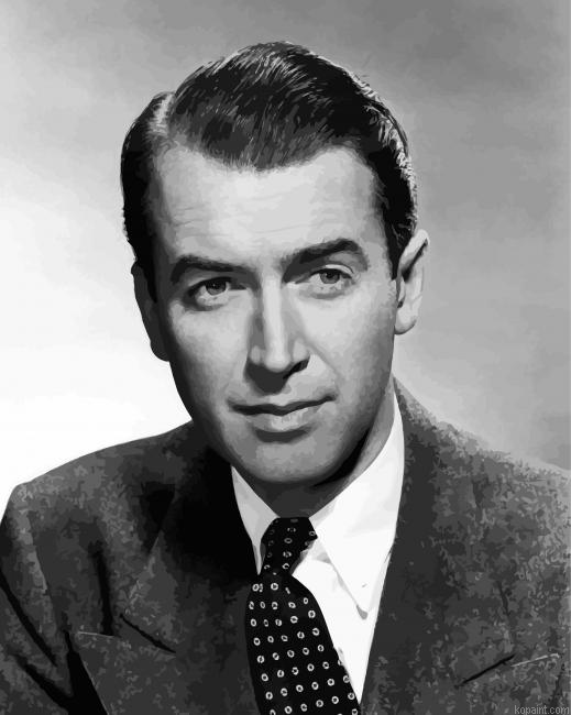 Black And White Jimmy Stewart Painting By Numberss.png
