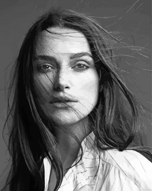 Black And White Keira Knightley Painting By Numberss.png