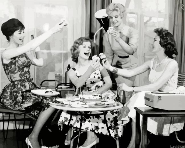 Black And White Ladies Who Lunch Painting By Numberss.png