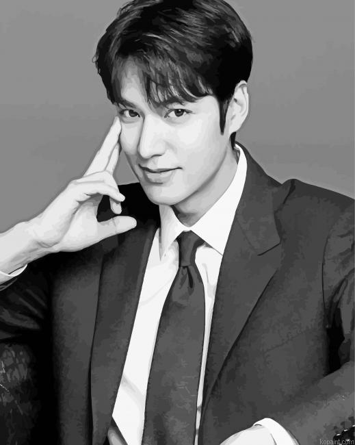 Black And White Lee Min Ho Painting By Numberss.png