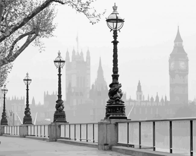 Black And White London City Painting By Numberss.png