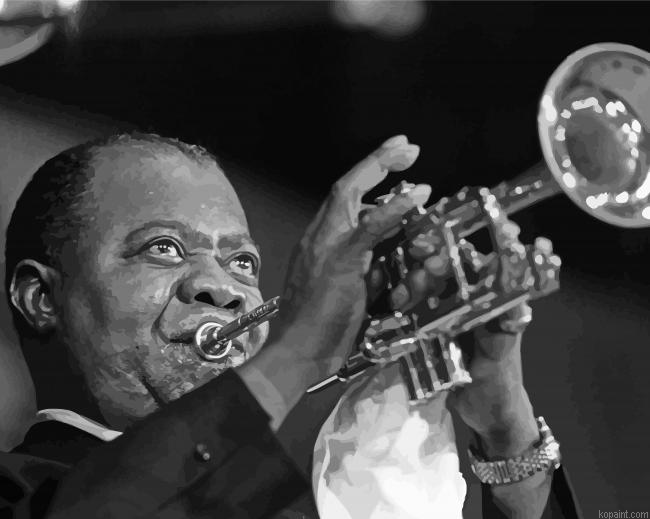 Black And White Louis Armstrong Painting By Numberss.png