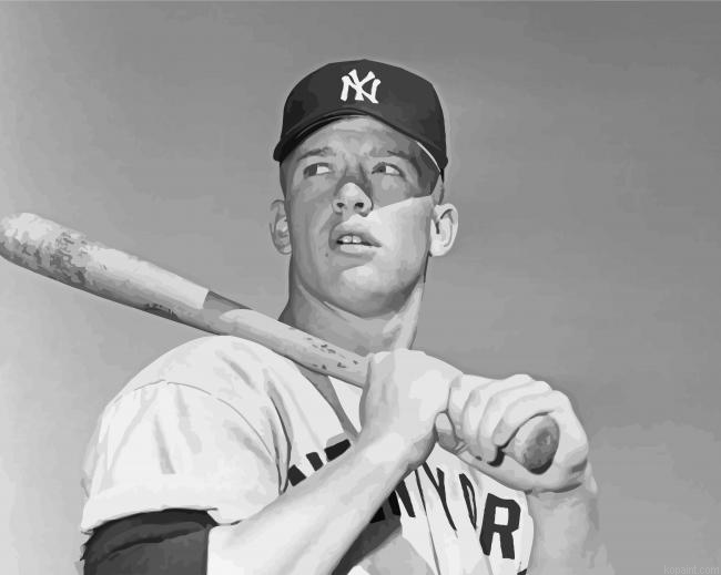 Black And White Mickey Mantle Painting By Numberss.png