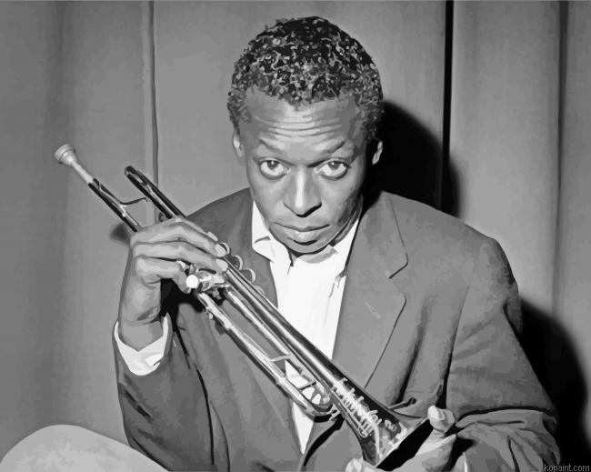 Black And White Miles Davis Painting By Numberss.png