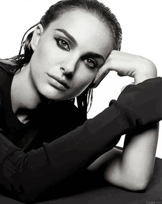 Black And White Natalie Portman Painting By Numberss.png