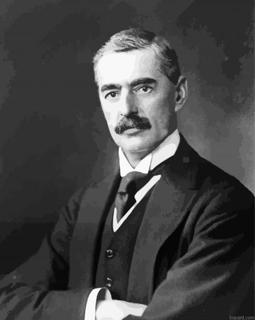 Black And White Neville Chamberlain Painting By Numberss.png