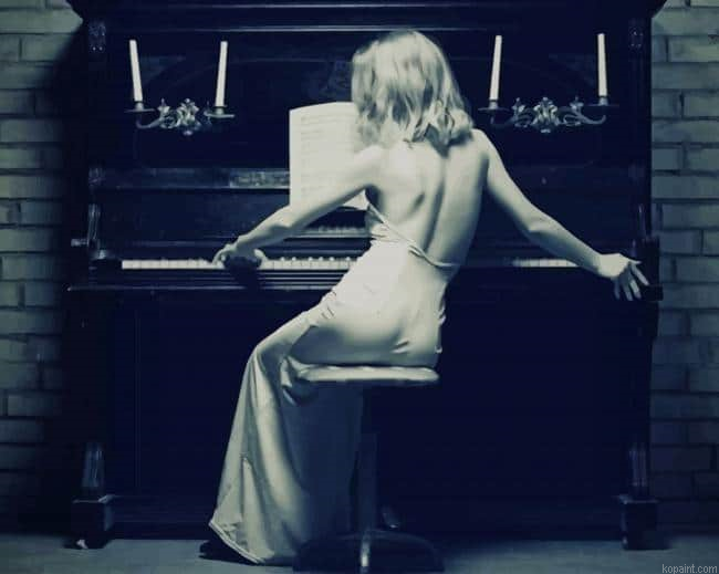 Black And White Piano Girl New Painting By Numberss.png