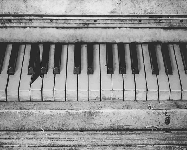 Black And White Piano New Painting By Numberss.png