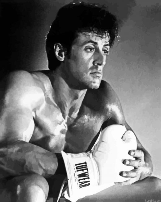 Black And White Rocky Balboa Paint By Numbers.png