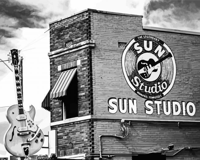 Black And White Sun Studio Painting By Numberss.png