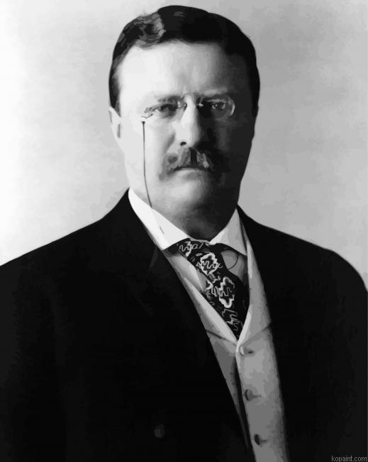 Black And White Teddy Roosevelt Painting By Numberss.png