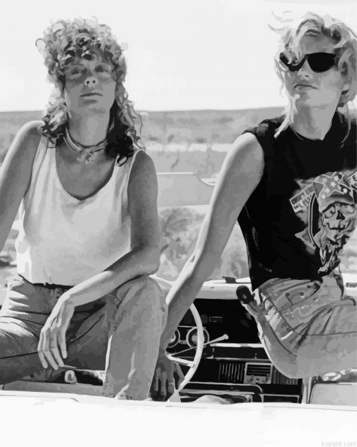 Black And White Thelma And Louise Painting By Numberss.png