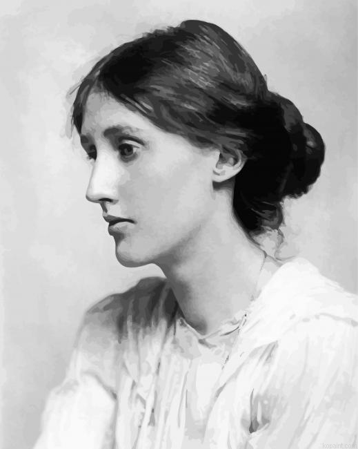 Black And White Virginia Woolf Painting By Numberss.png