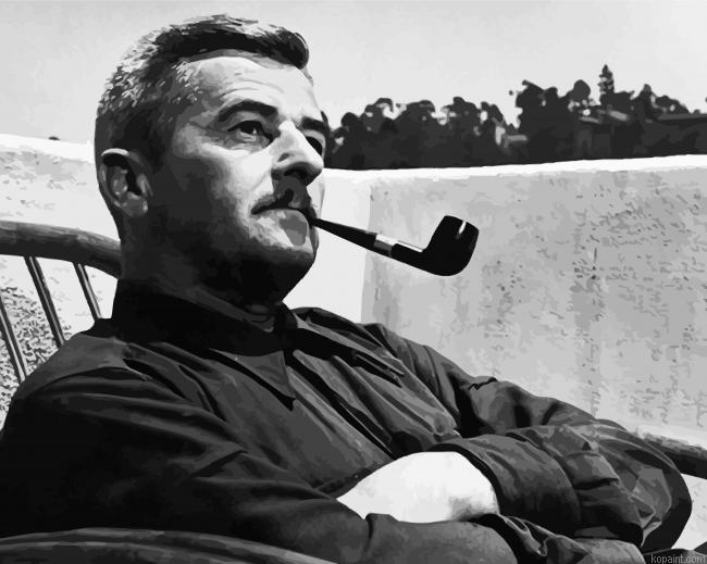 Black And White William Faulkner Painting By Numberss.png