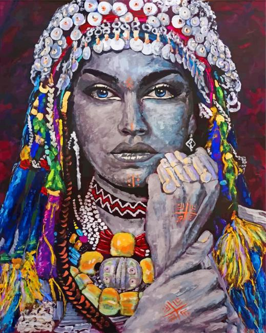 Black And White Woman Painting By Numberss.png