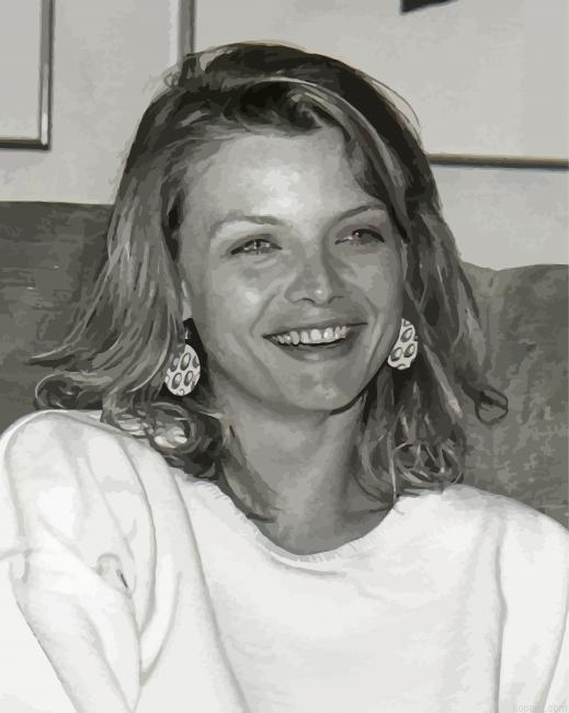 Black And White Young Michelle Pfeiffer Painting By Numberss.png