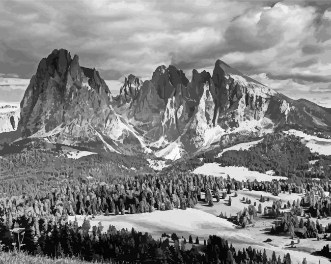 Black And White Italy Mountains Painting By Numberss.png
