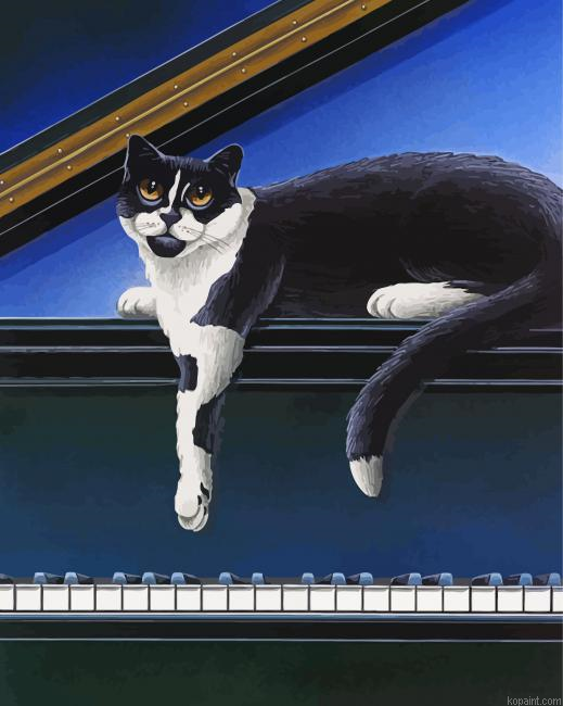 Black Cat And Piano Painting By Numberss.png