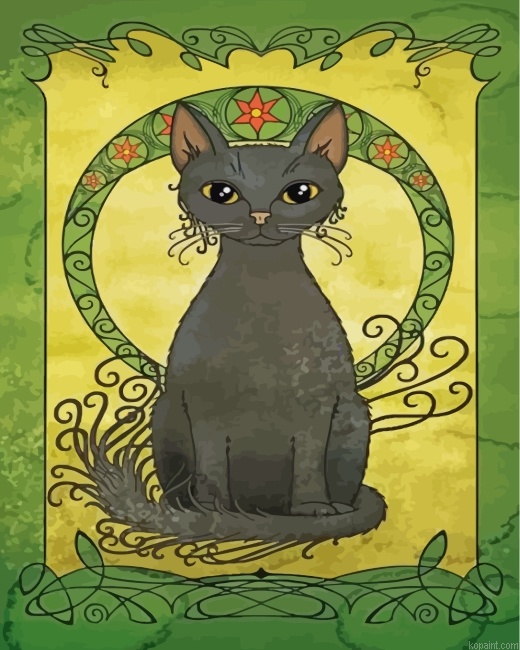 Black Cat Painting By Numberss.png