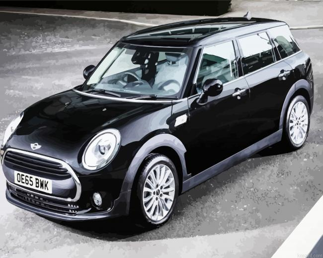 Black F54 Mini Cooper Paint By Numbers