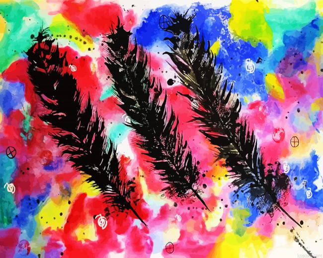 Black Feathers Paint By Numbers.png