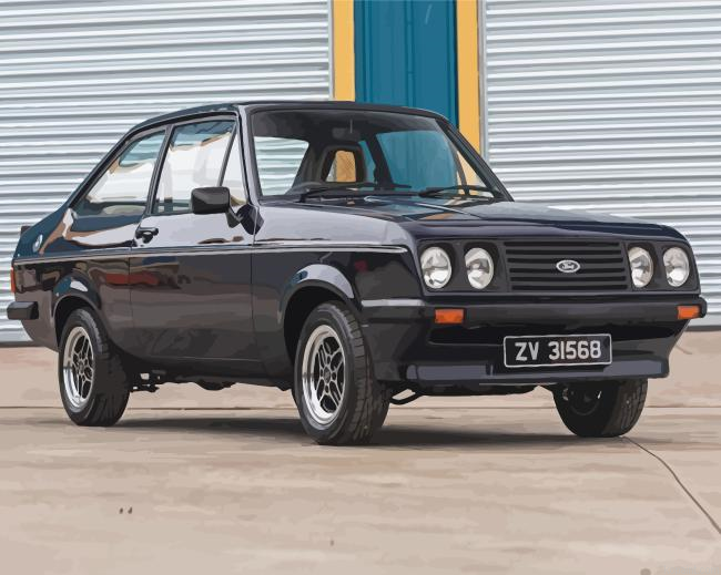 Black Ford Escort Rs Painting By Numberss.png