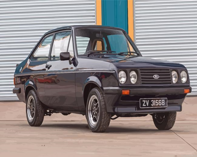 Black Ford RS Paint By Numbers