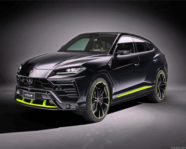 Black Lamborghini Urus Paint By Numbers.png