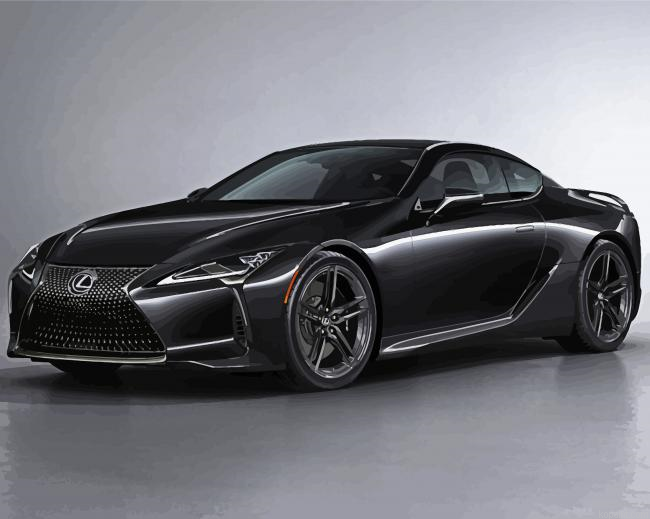 Black Lexus Lc Car Painting By Numberss.png