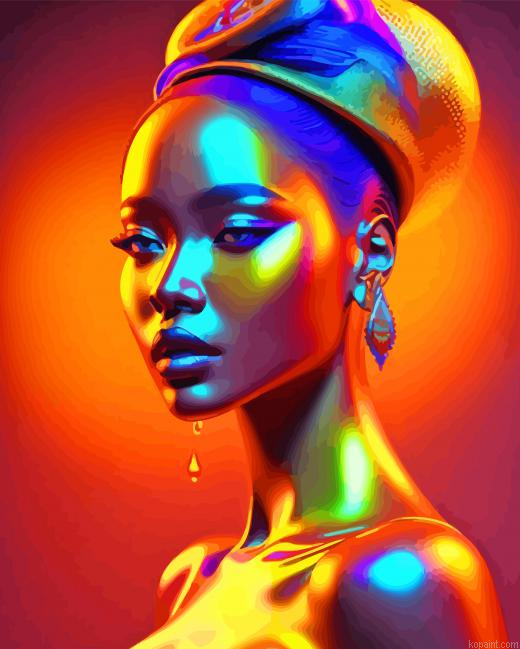 Black Neon Queen Painting By Numberss.png