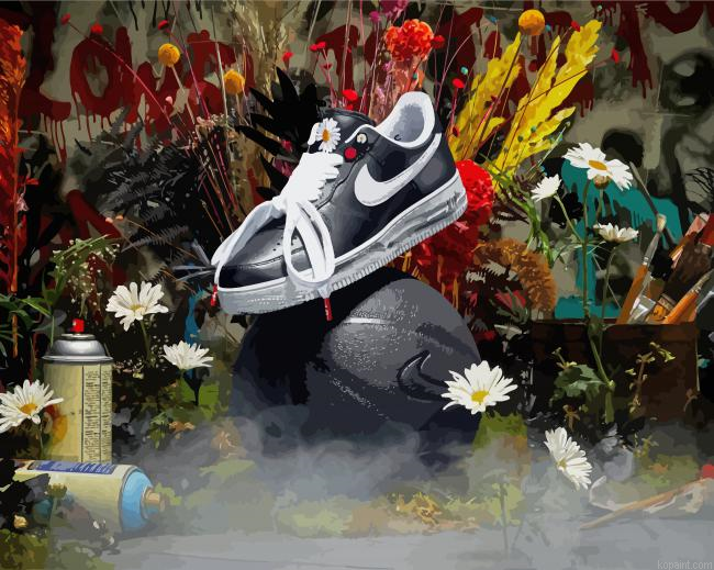Black Nike Air Force Painting By Numberss.png