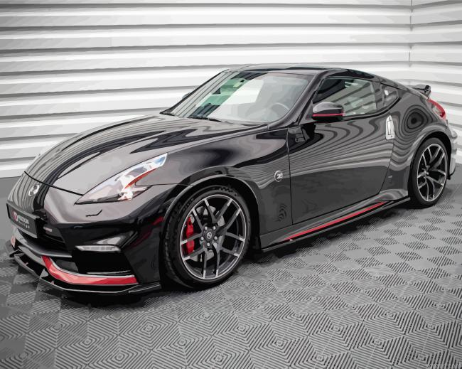 Black Nissan 370 Z Car Painting By Numberss.png