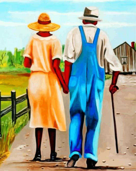 Black Old African Couple Painting By Numberss.png