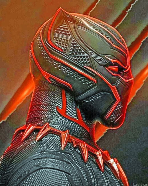 Black Panther Superheroes Painting By Numberss.png